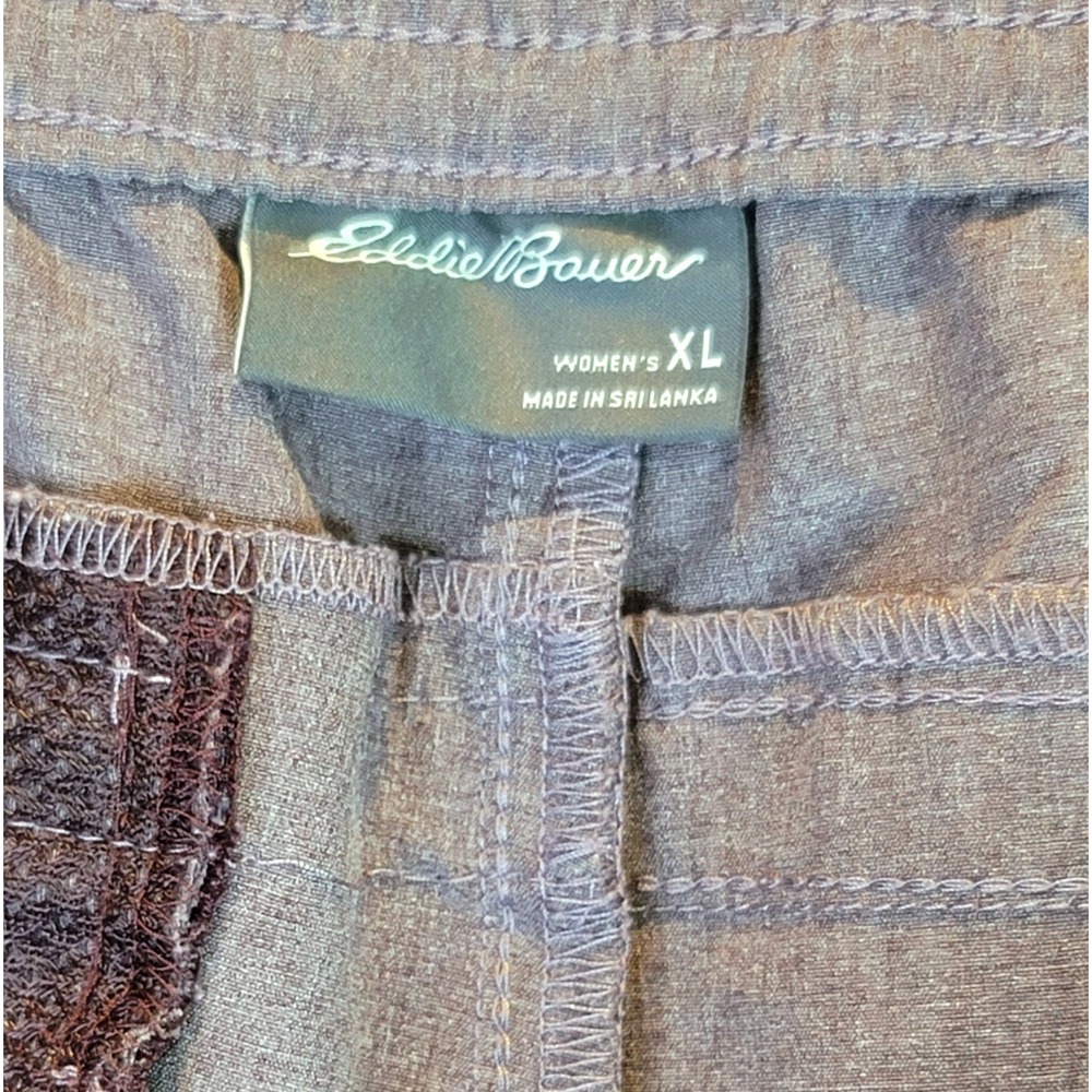 Eddie Bauer Hiking Pants Pull-On Womens Sz XL Pink Purple Lightweight Pockets - Picture 7 of 10